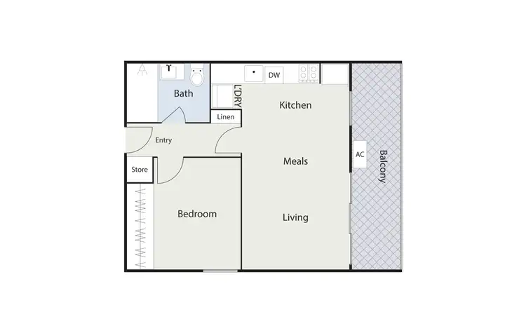 Floorplan of Homely unit listing, 14/62 Wattle Street, Lyneham ACT 2602