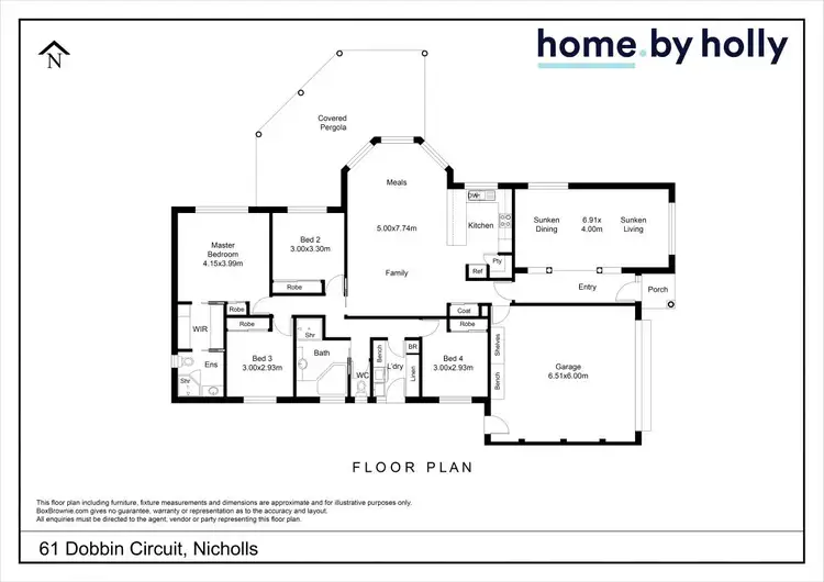 Floorplan of Homely house listing, 61 Dobbin Circuit, Nicholls ACT 2913
