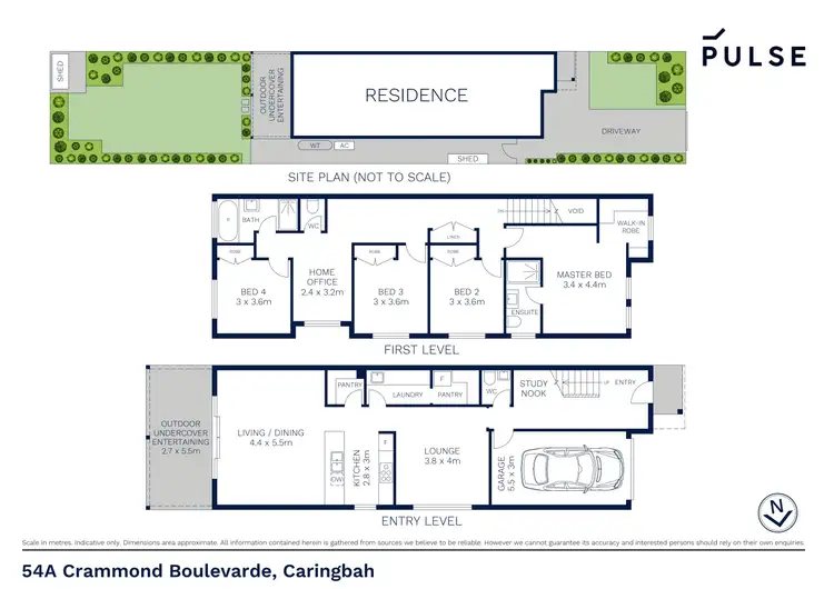 Floorplan of Homely semi-detached listing, 54A Crammond Boulevard, Caringbah NSW 2229