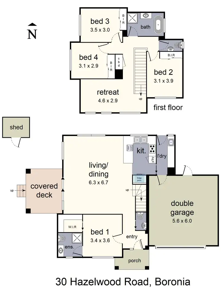 Floorplan of Homely house listing, 30 Hazelwood Road, Boronia VIC 3155