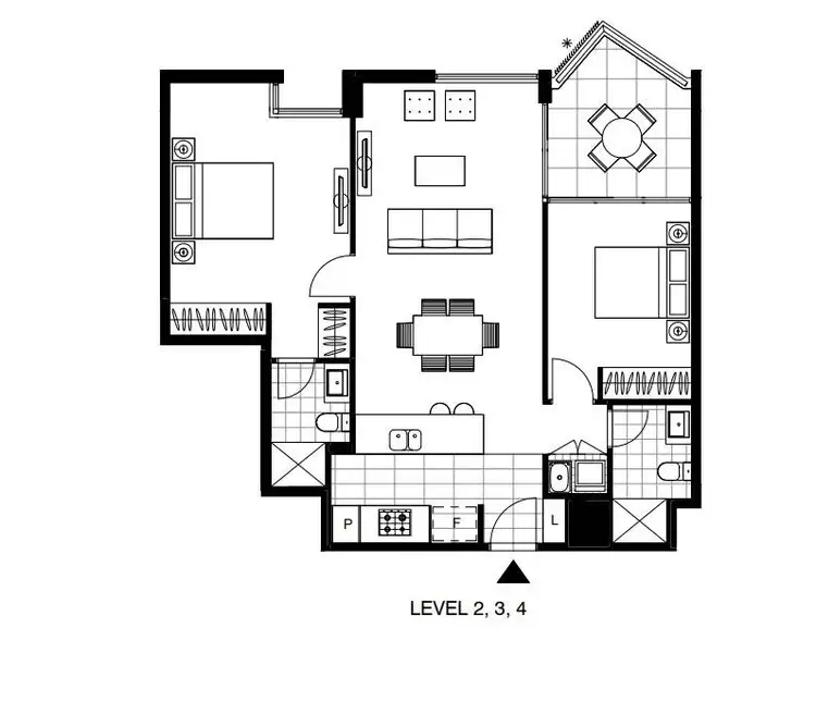 Floorplan of Homely apartment listing, 1401/1 Scotsman Street, Glebe NSW 2037