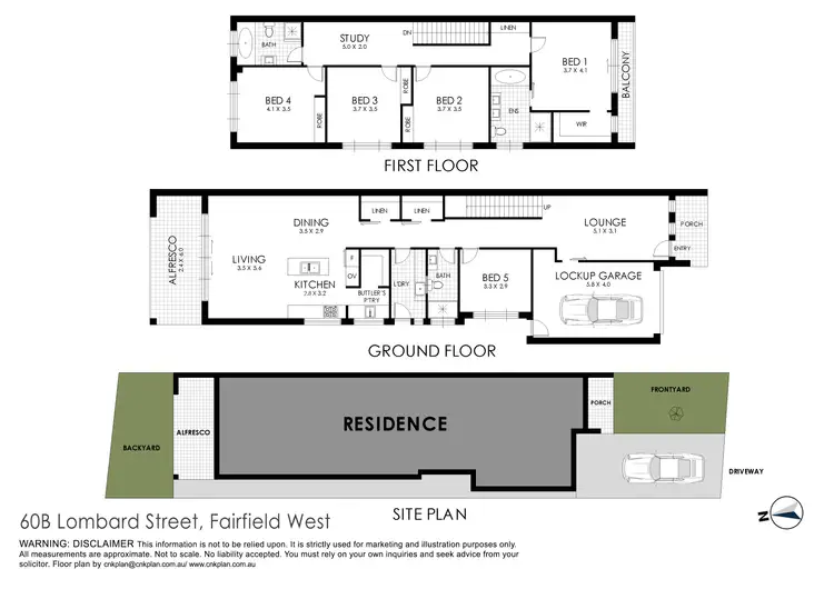 Floorplan of Homely semi-detached listing, 60B Lombard Street, Fairfield West NSW 2165