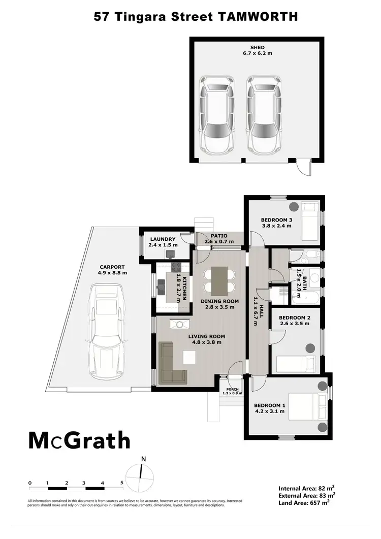 Floorplan of Homely house listing, 57 Tingira Street, Tamworth NSW 2340