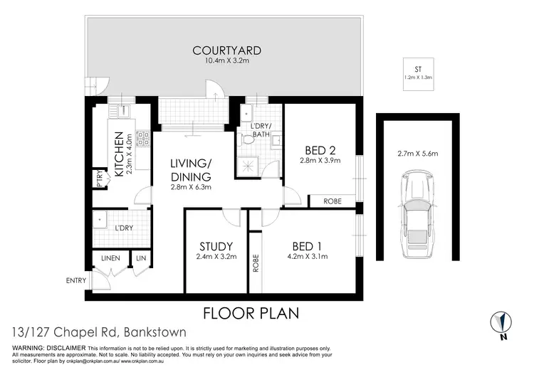 Floorplan of Homely unit listing, 13/127 Chapel Road, Bankstown NSW 2200