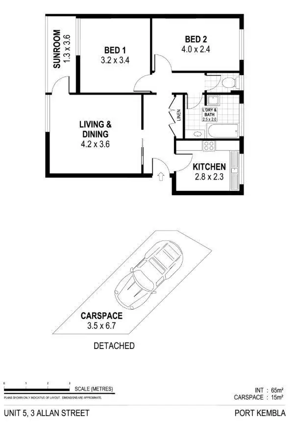 Floorplan of Homely unit listing, 5/3 Allan Street, Port Kembla NSW 2505
