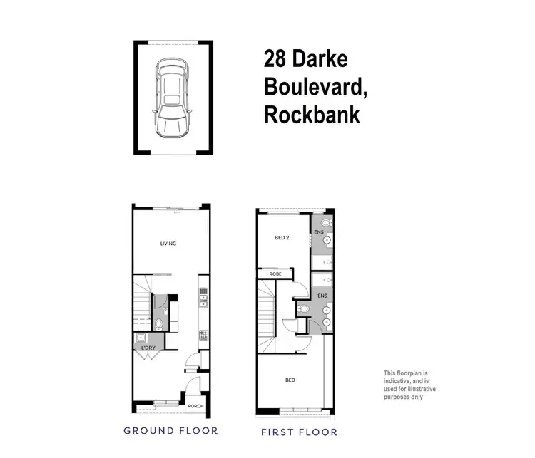 Floorplan of Homely townhouse listing, 28 Darke Boulevard, Rockbank VIC 3335