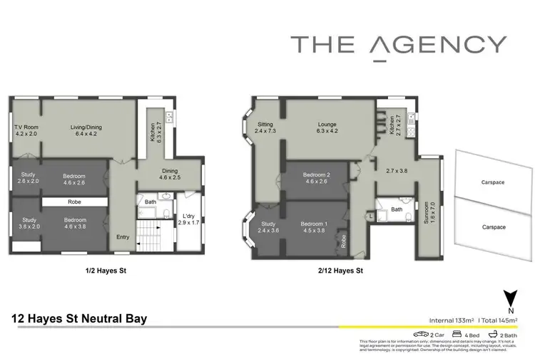 Floorplan of Homely semi-detached listing, 1/12 Hayes Street, Neutral Bay NSW 2089
