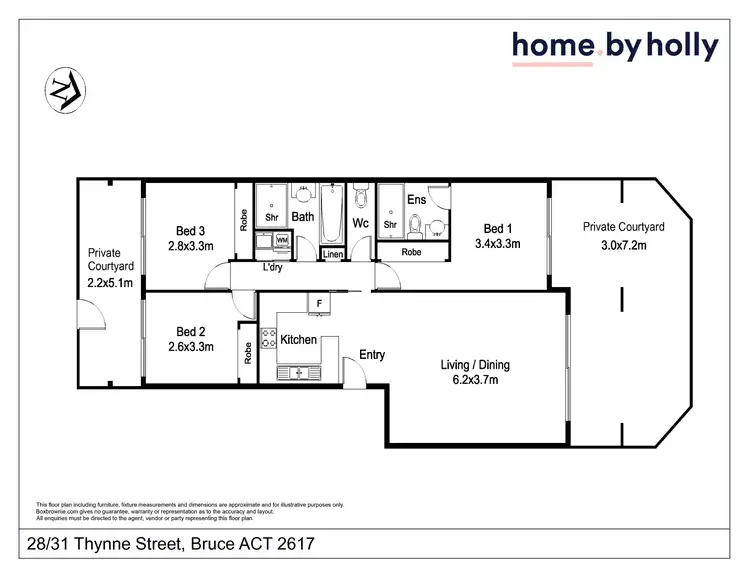 Floorplan of Homely unit listing, 28/31 Thynne Street, Bruce ACT 2617