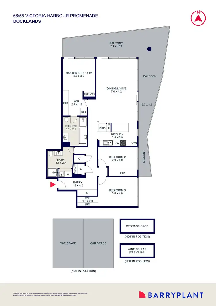 Floorplan of Homely apartment listing, 66/55 Victoria Harbour Promenade, Docklands VIC 3008