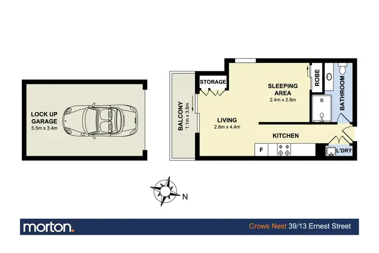 Floorplan of Homely apartment listing, 39/13 Ernest Street, Crows Nest NSW 2065