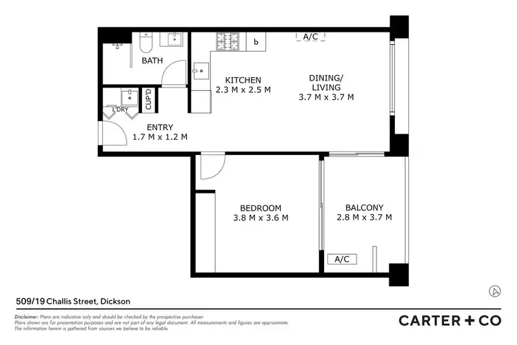 Floorplan of Homely apartment listing, 509/19 Challis Street, Dickson ACT 2602