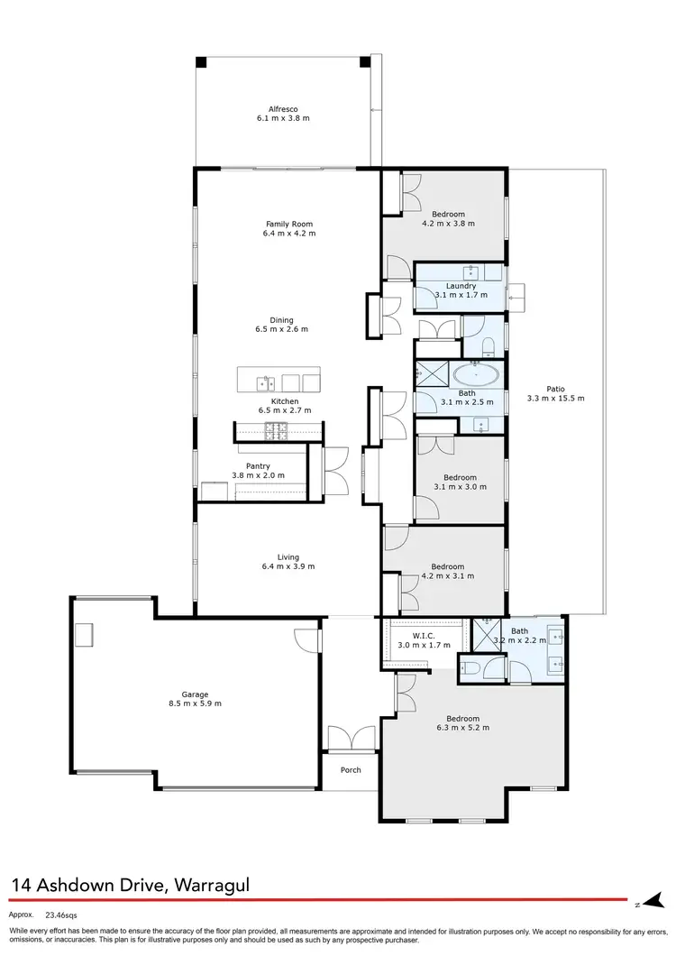 Floorplan of Homely house listing, 14 Ashdown Drive, Warragul VIC 3820