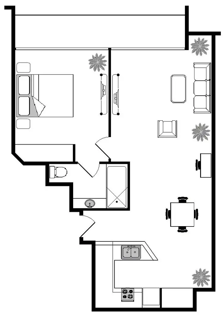 Floorplan of Homely apartment listing, 1510/222 Russell Street, Melbourne VIC 3000