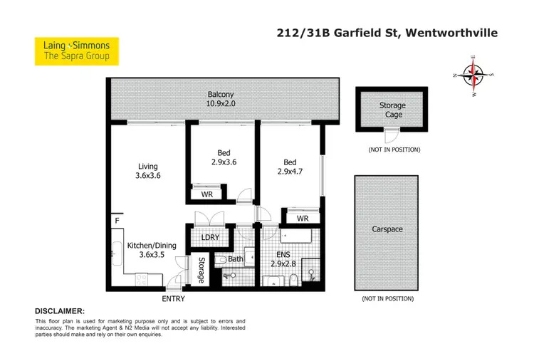 Floorplan of Homely apartment listing, 212/31B Garfield Street, Wentworthville NSW 2145