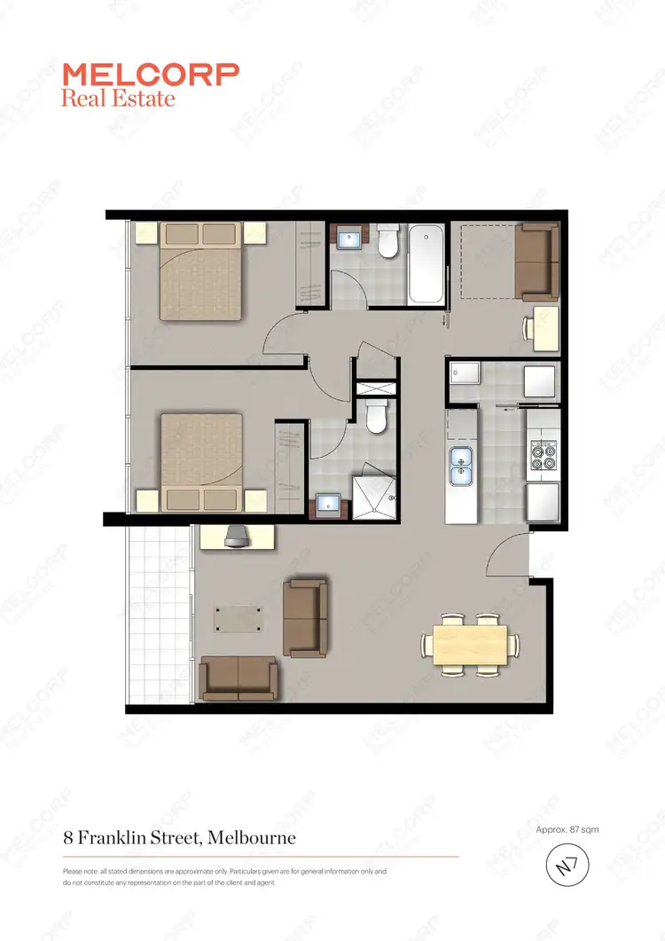 Floorplan of Homely apartment listing, 3203/8 Franklin Street, Melbourne VIC 3000