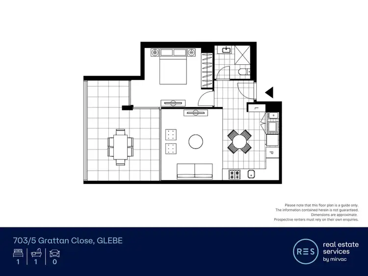 Floorplan of Homely apartment listing, 703/5 Grattan Close, Glebe NSW 2037