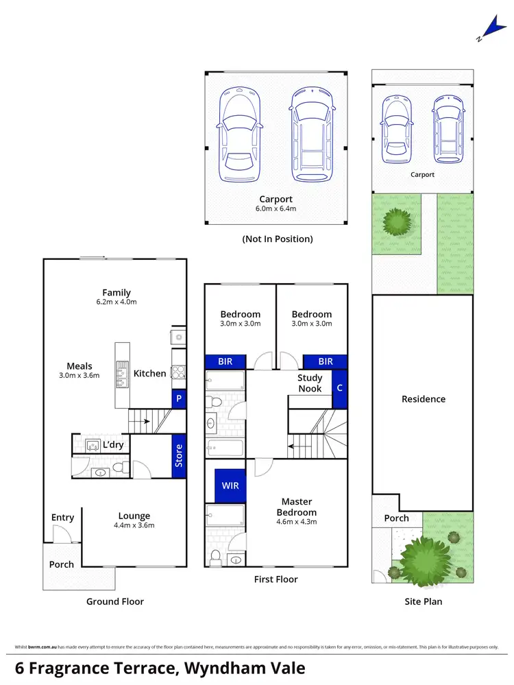 Floorplan of Homely house listing, 6 Fragrance Terrace, Manor Lakes VIC 3024