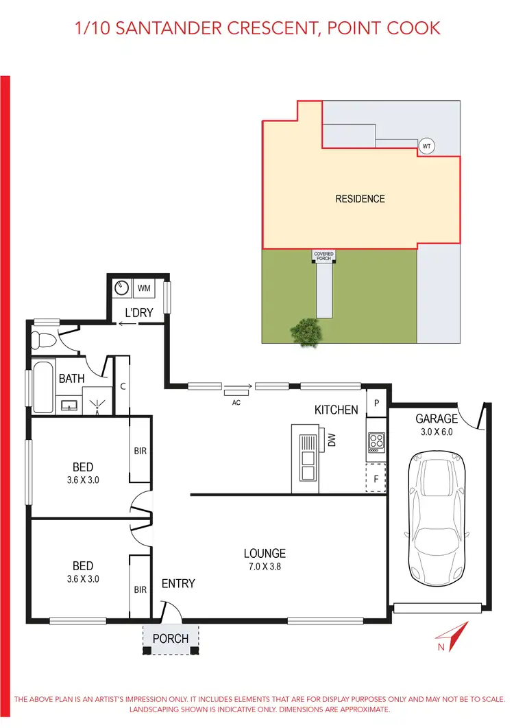Floorplan of Homely house listing, 1/10 Santander Crescent, Point Cook VIC 3030