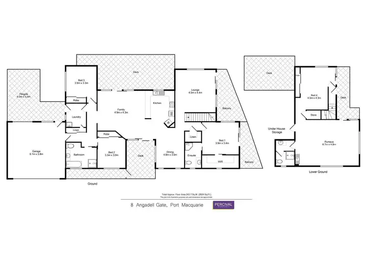 Floorplan of Homely house listing, 8 Angadell Gate, Port Macquarie NSW 2444