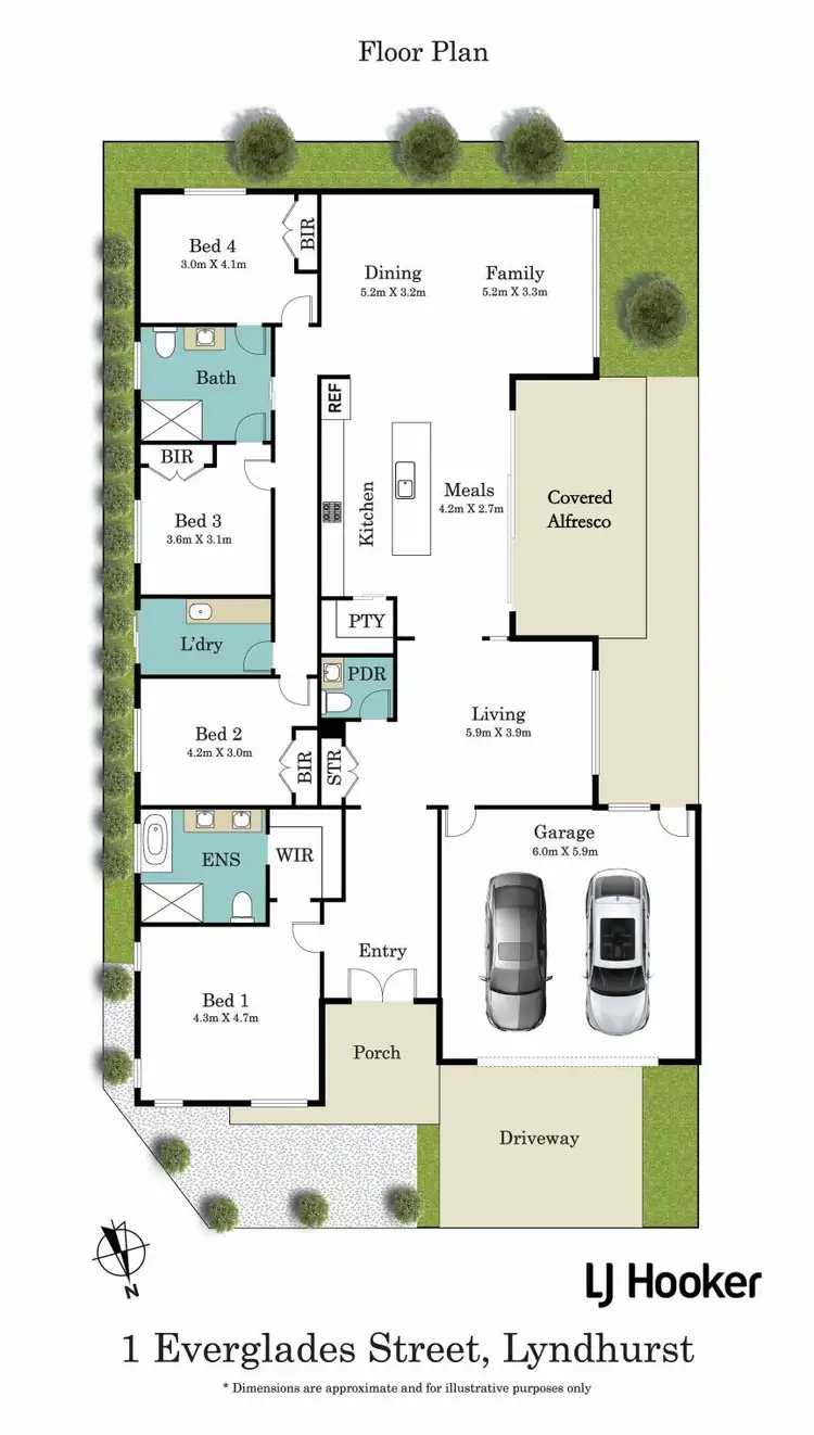 Floorplan of Homely house listing, 1 Everglades Street, Lyndhurst VIC 3975