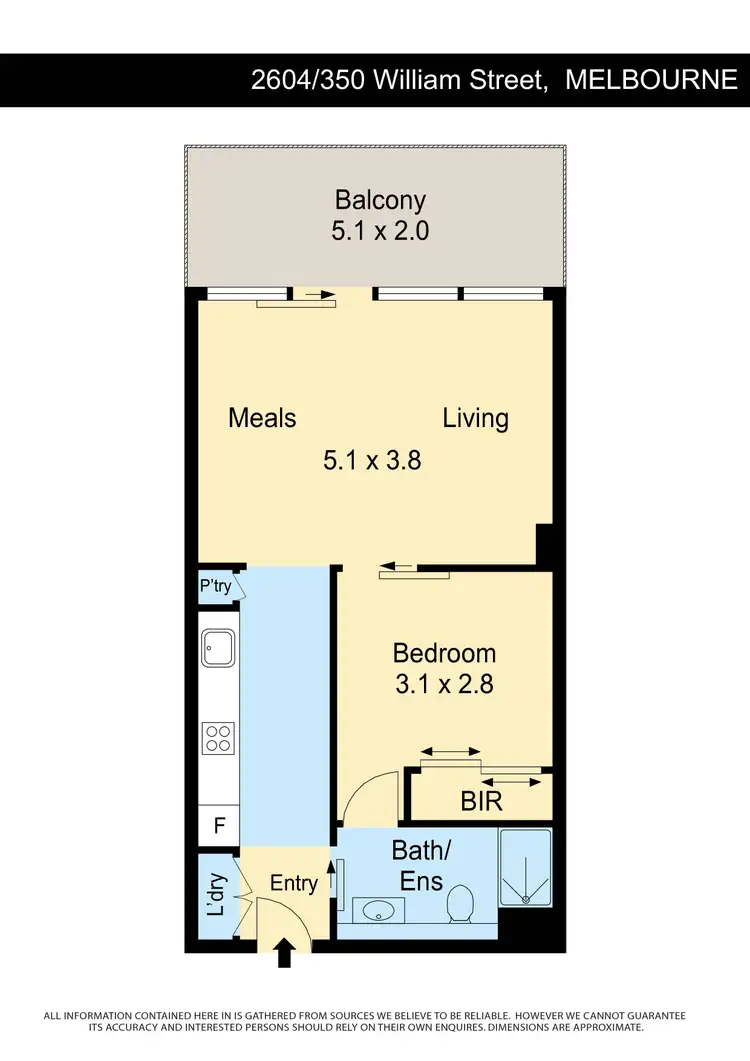 Floorplan of Homely apartment listing, 2604/350 William Street, Melbourne VIC 3000