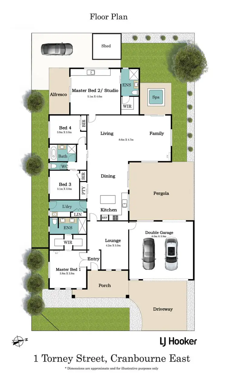 Floorplan of Homely house listing, 1 Torney Street, Cranbourne East VIC 3977