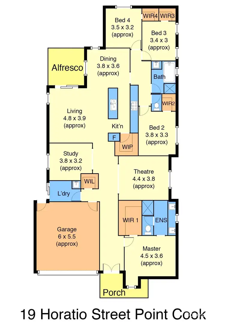 Floorplan of Homely house listing, 19 Horatio Street, Point Cook VIC 3030