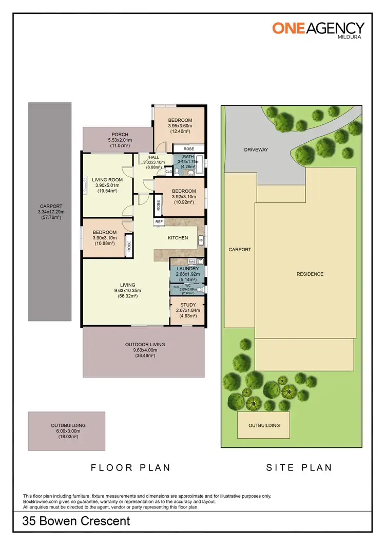 Floorplan of Homely house listing, 35 Bowen Crescent, Mildura VIC 3500