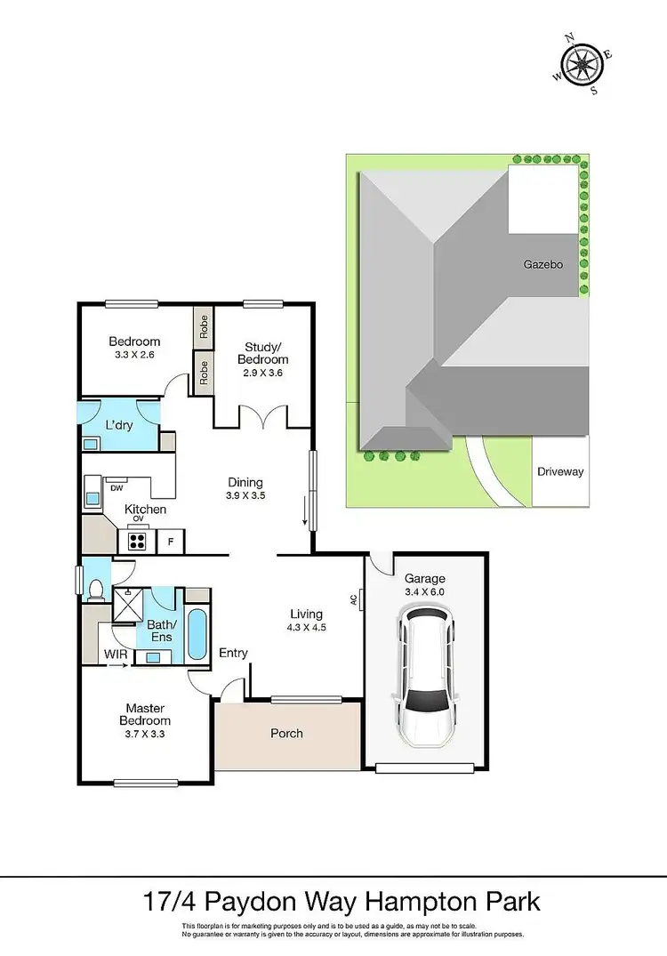 Floorplan of Homely unit listing, 17/4 Paydon Way, Hampton Park VIC 3976