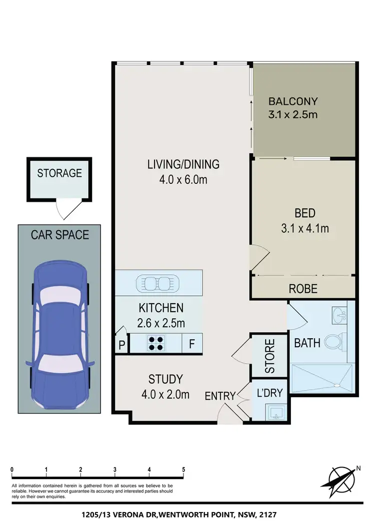 Floorplan of Homely apartment listing, 1205/13 Verona Drive, Wentworth Point NSW 2127