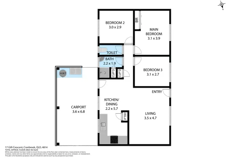 Floorplan of Homely house listing, 17 Gilli Crescent, Cranbrook QLD 4814