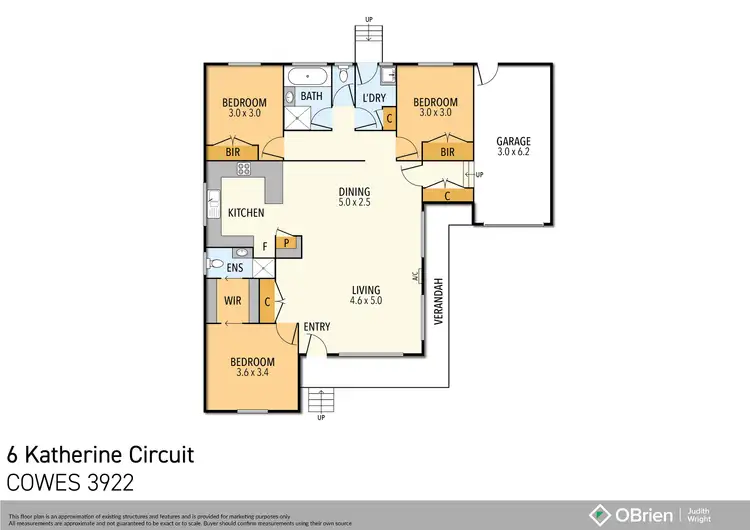 Floorplan of Homely house listing, 6 Katherine Circuit, Cowes VIC 3922