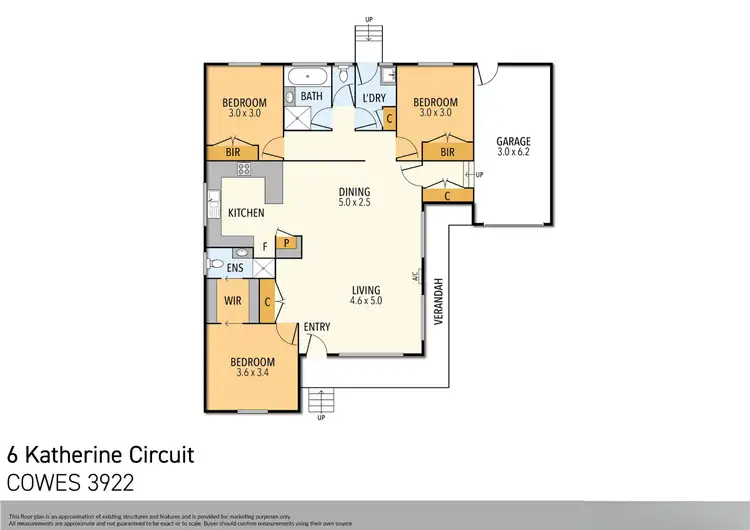 Floorplan of Homely house listing, 6 Katherine Circuit, Cowes VIC 3922