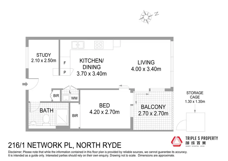 Floorplan of Homely apartment listing, 216/1 Network Place, North Ryde NSW 2113