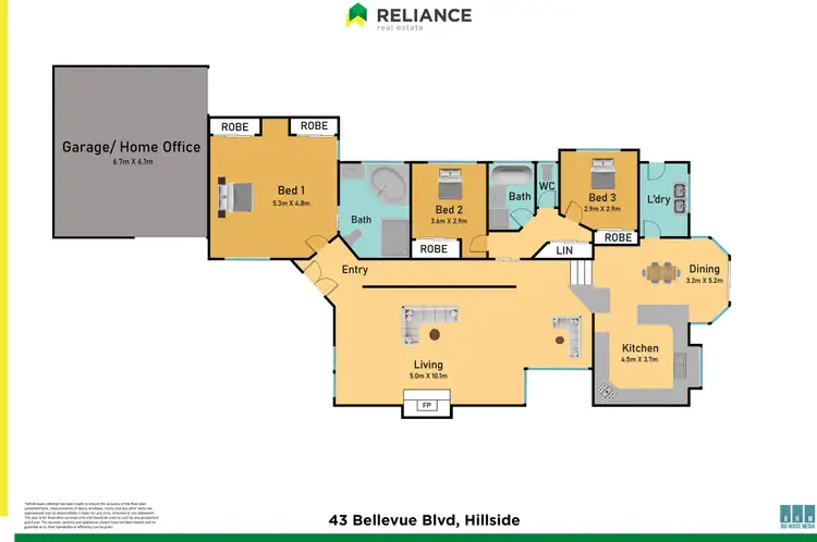 Floorplan of Homely house listing, 43 Bellevue Boulevard, Hillside VIC 3037