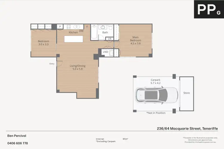 Floorplan of Homely apartment listing, 236/64 Macquarie Street, Teneriffe QLD 4005