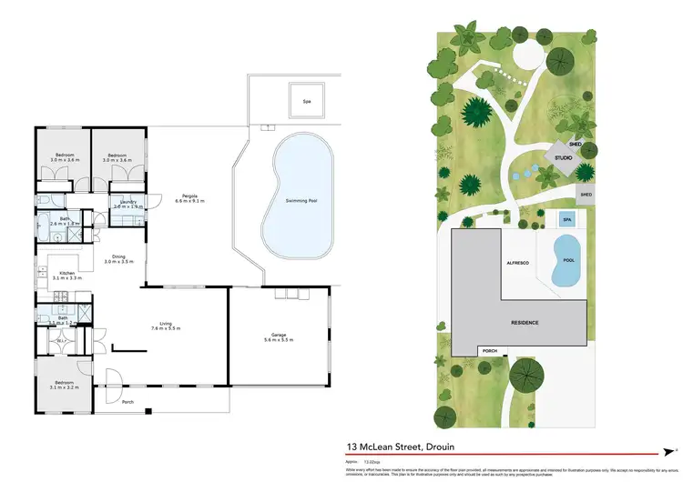 Floorplan of Homely house listing, 13 McLean Street, Drouin VIC 3818