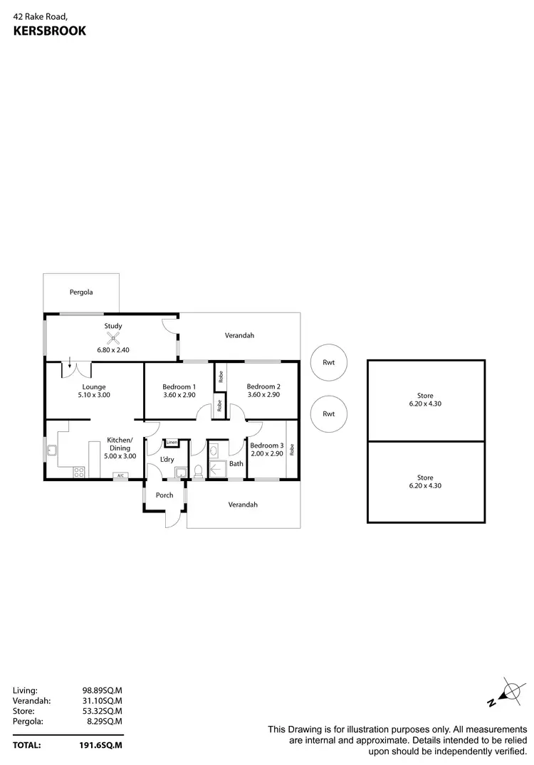 Floorplan of Homely house listing, 42 Rake Road, Kersbrook SA 5231
