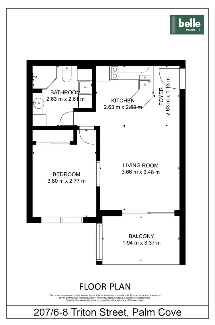 Floorplan of Homely apartment listing, 207/6-8 Triton Street, Palm Cove QLD 4879