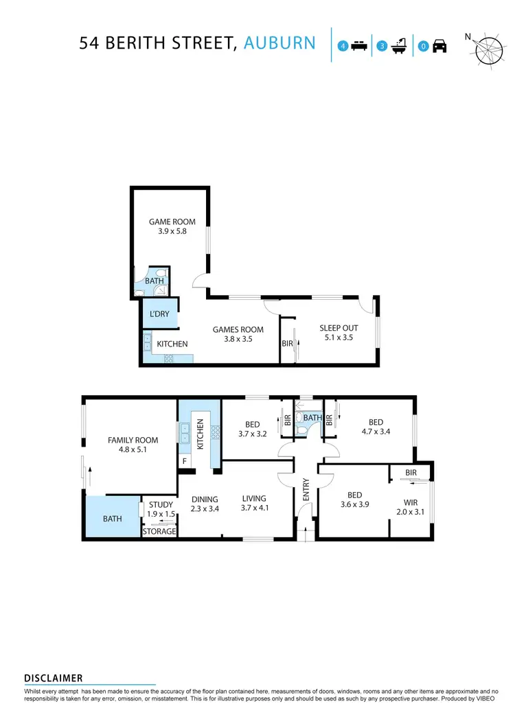 Floorplan of Homely house listing, 54 Berith Street, Auburn NSW 2144