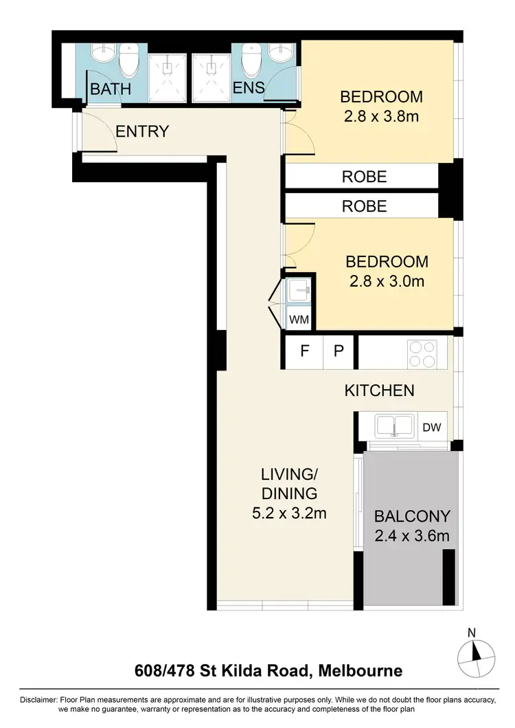 Floorplan of Homely apartment listing, 608/478A St Kilda Road, Melbourne VIC 3000