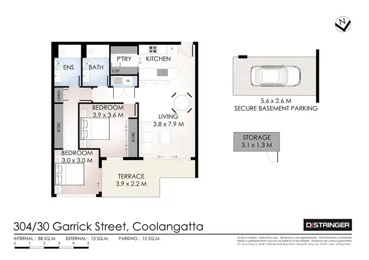 Floorplan of Homely unit listing, 304/141 Musgrave Street, Coolangatta QLD 4225
