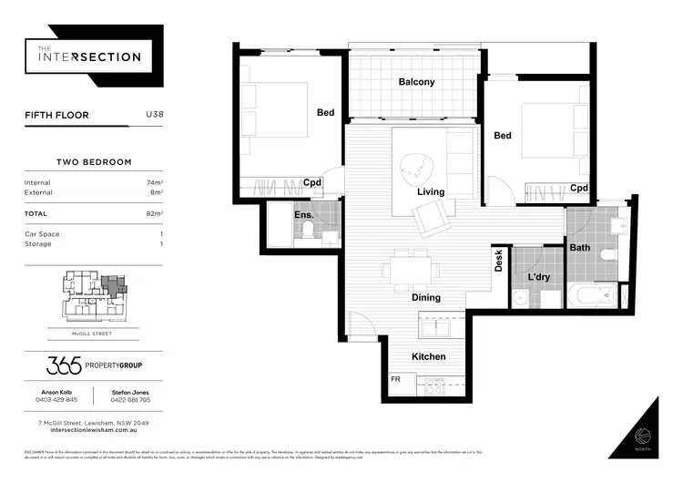 Floorplan of Homely unit listing, 38/7-15 McGill Street, Lewisham NSW 2049
