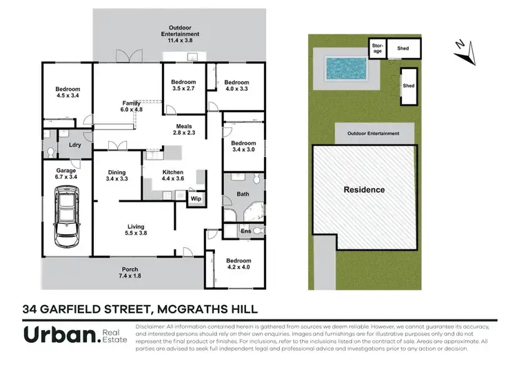 Floorplan of Homely house listing, 34 Garfield Street, Mcgraths Hill NSW 2756