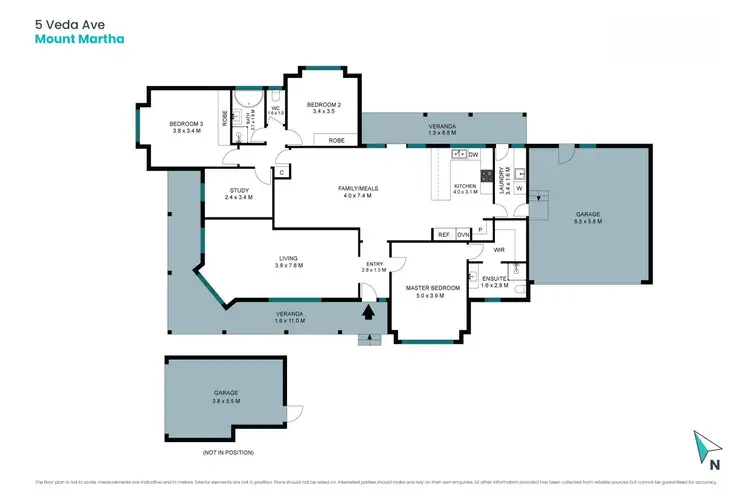 Floorplan of Homely house listing, 5 Veda Avenue, Mount Martha VIC 3934