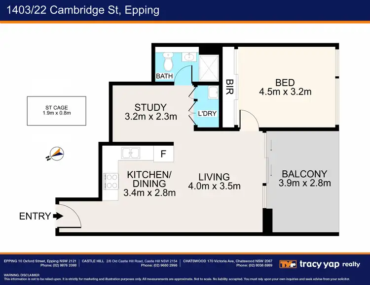 Floorplan of Homely apartment listing, 1403/22 Cambridge Street, Epping NSW 2121