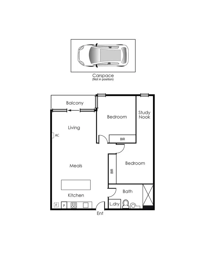 Floorplan of Homely apartment listing, 1902/200 Spencer Street, Melbourne VIC 3000