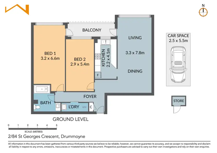 Floorplan of Homely apartment listing, 2/84 St Georges Crescent, Drummoyne NSW 2047