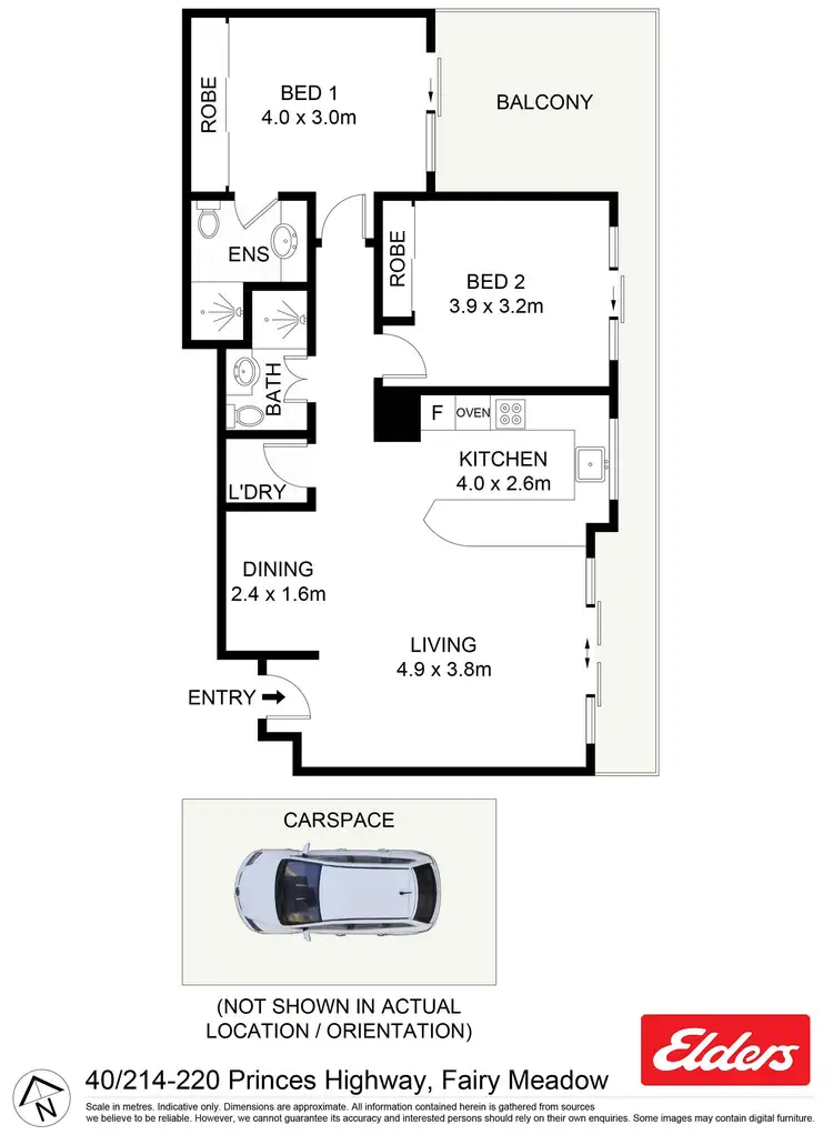 Floorplan of Homely unit listing, 40/214-220 Princes Highway, Fairy Meadow NSW 2519