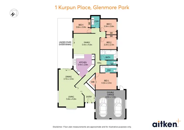 Floorplan of Homely house listing, 1 Kurpun Place, Glenmore Park NSW 2745